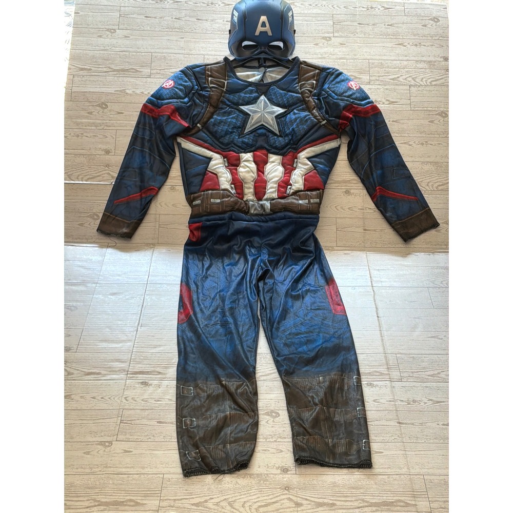Marvel Captain America Boys M Muscle Costume Mask Avengers Halloween